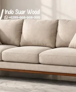 Kursi Sofa Cushion Premium Kaki Kayu
