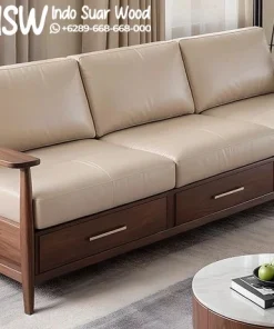 Kursi Sofa Kayu Jati Minimalis Laci