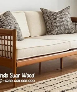 Kursi Sofa Kayu Jati Pola Tenun
