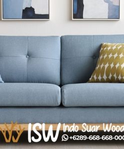 Kursi Sofa Minimalis Biru Langit Scandinavian