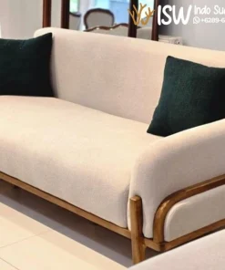 Kursi Sofa Rangka Lengkung Kayu Jati