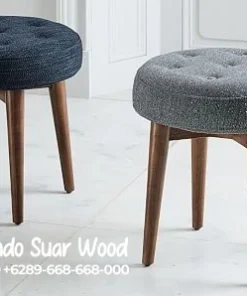 Kursi Stool Bulat Retro Minimalis Jati