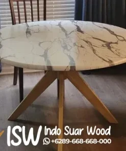 Meja Marmer Bulat Bekas Indah