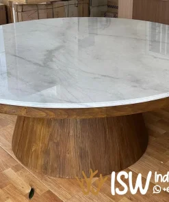 Meja Marmer Bulat Besar Indah