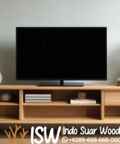 Meja TV Kayu Solid Multifungsi Oak