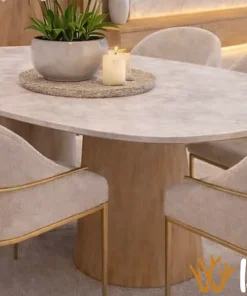 Jual Meja Makan Marmer Satu Set High Quality