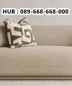 Kursi Sofa Lounge Modern Estetik Cream