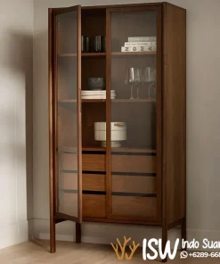 Lemari Hias Kayu Jati Estetik