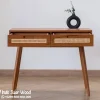 Meja Konsul Jati Minimalis Laci Rotan