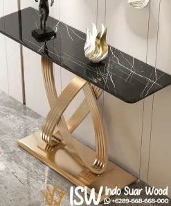 Meja Konsul Marmer Hitam Mewah