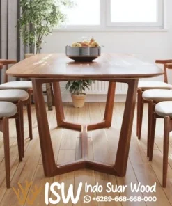 Meja Makan Jati Minimalis Natural