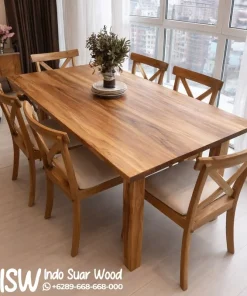 Meja Makan Minimalis Kayu Jati