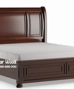 Tempat Tidur Jati Panel Modern