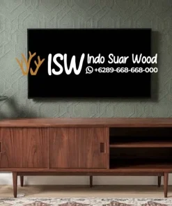 Meja TV Minimalis Kayu Jati Natural untuk Mempercantik Ruang Tamu Anda