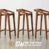 Kursi Bar Tinggi Kayu Solid Desain Industrial