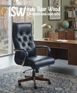Kursi Kantor Eksekutif Mewah Rangka Kayu Solid