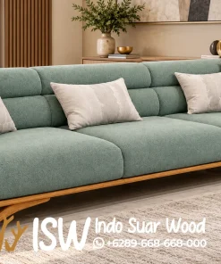 Sofa 3 Dudukan Kain Lembut Model Terbaru